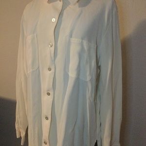Chicos 2/L Silk button down shirt